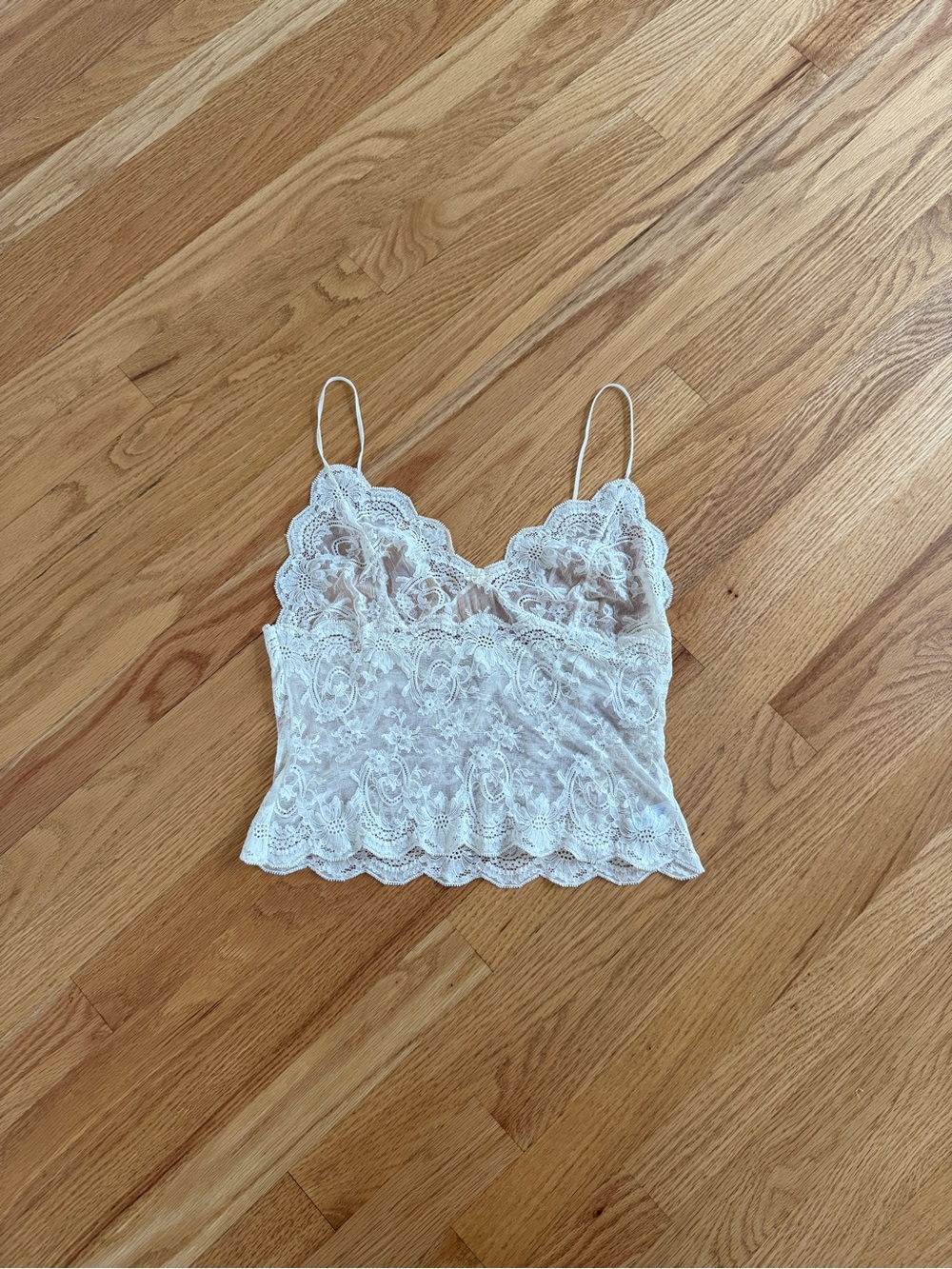 Hanky panky lace bralette light beige cream size M